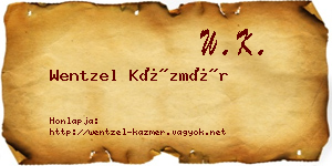 Wentzel Kázmér névjegykártya